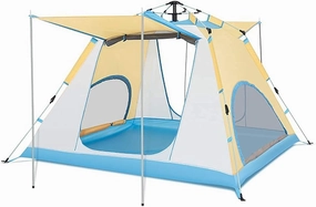 NIEH Tent,Camping Family Waterproof Pop Up Tent,Outdoor Traveling Easy Set Up 3-4 People Blue 79x55inch