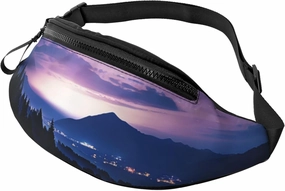 Night sky silhouette Fanny Pack for Man Women Waist Bag Adjustable Belt Casual Chest Bag Bum Bags for Travel Sports Running Hiking Waist Packs
