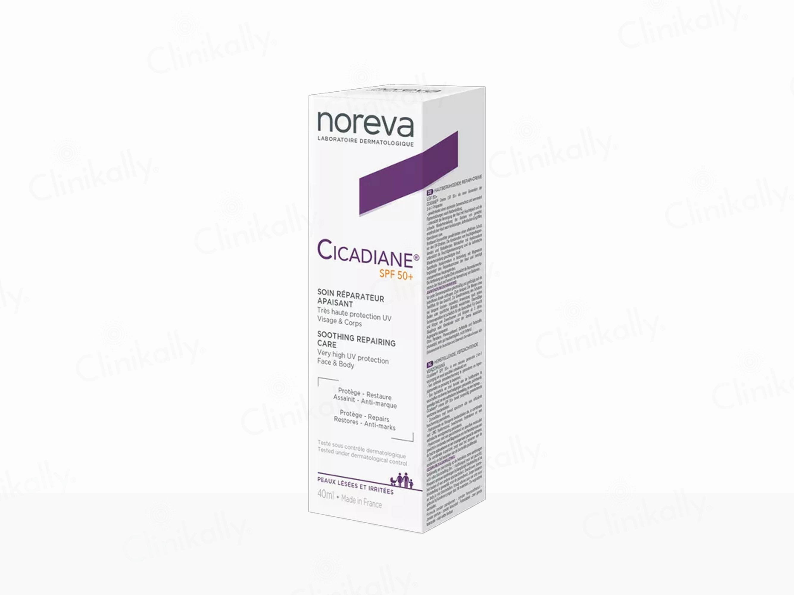 Noreva Cicadiane Soothing Repairing Face & Body Care Sunscreen SPF 50 