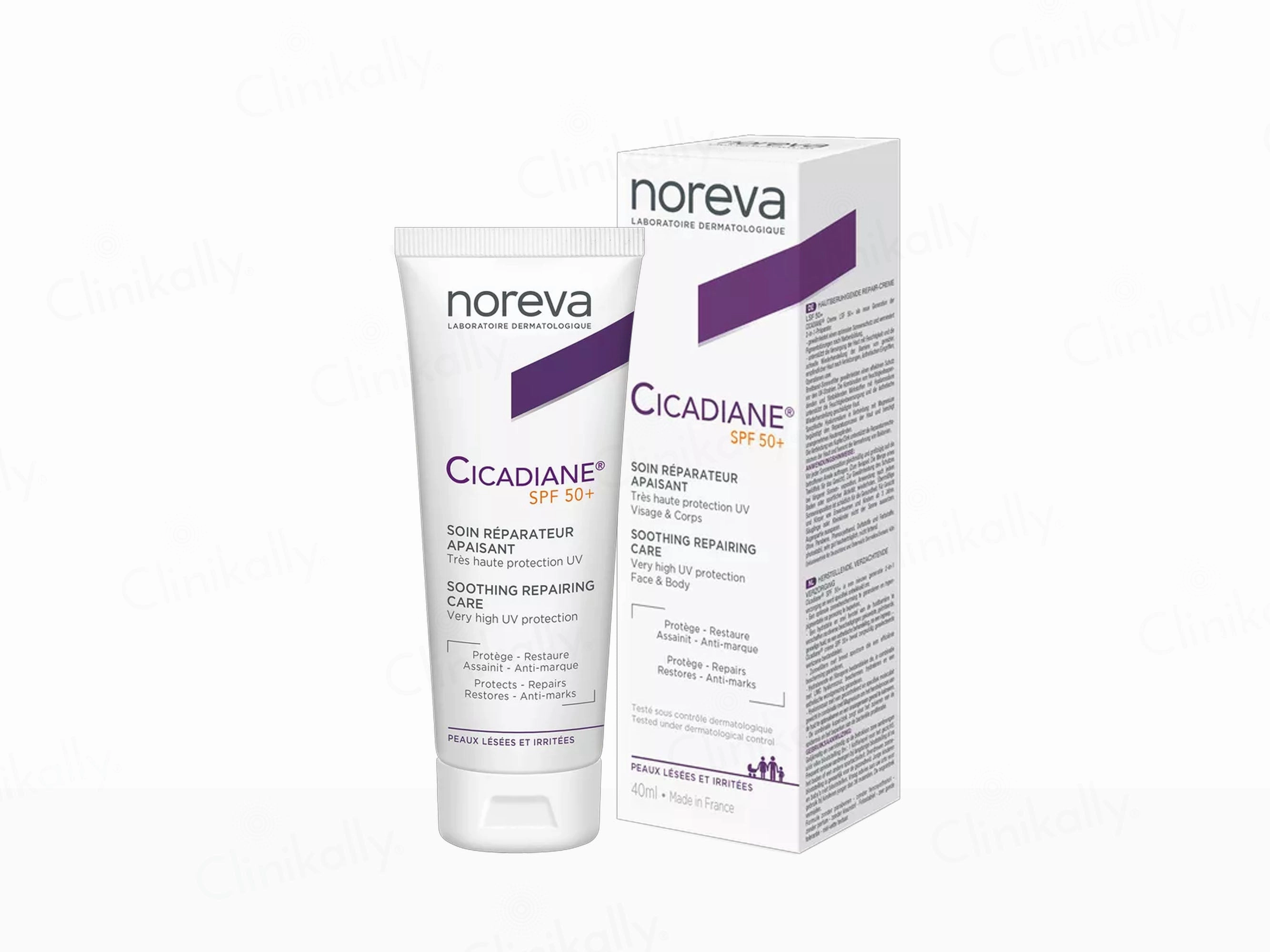 Noreva Cicadiane Soothing Repairing Face & Body Care Sunscreen SPF 50 