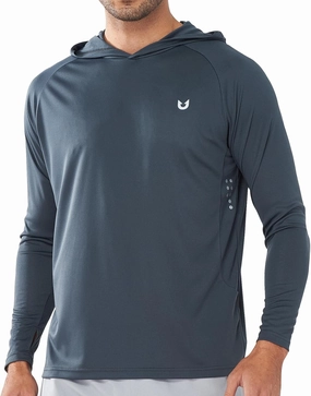 NORTHYARD Men's UPF 50  Hoodie Shirts Long Sleeve Sun Protection Fishing Swim Lightweight UV SPF Running Rash Guard Quick Dry
