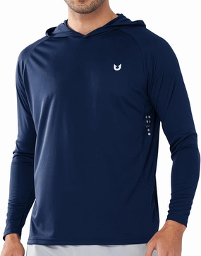 NORTHYARD Men's UPF 50  Hoodie Shirts Long Sleeve Sun Protection Fishing Swim Lightweight UV SPF Running Rash Guard Quick Dry