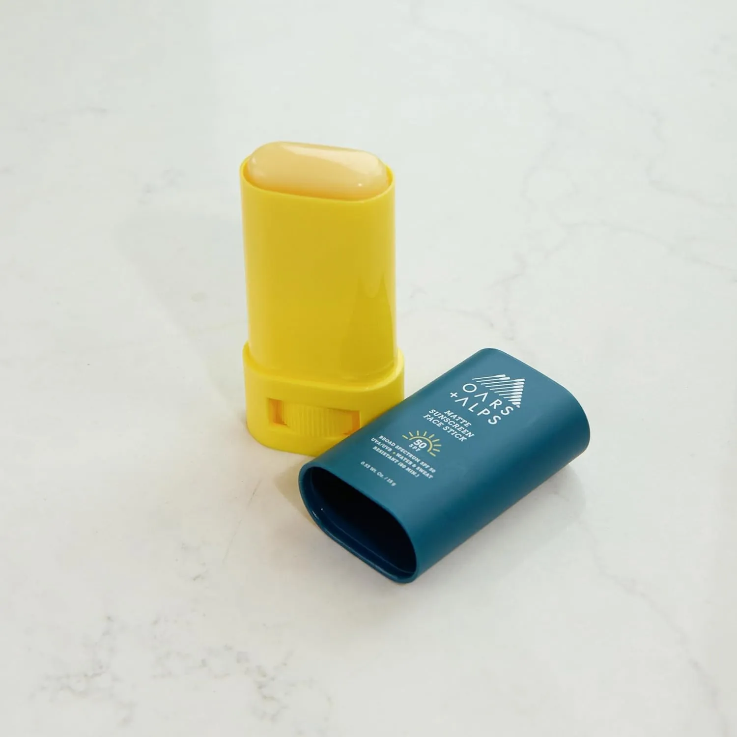 Oars   Alps Matte Face Sunscreen Stick, SPF 50 Travel Sunscreen Roll On for Face & Body, Fragrance Free, Water & Sweat Resistant Sunblock, All Skin Types, Dermatologist Tested, Moisturizing
