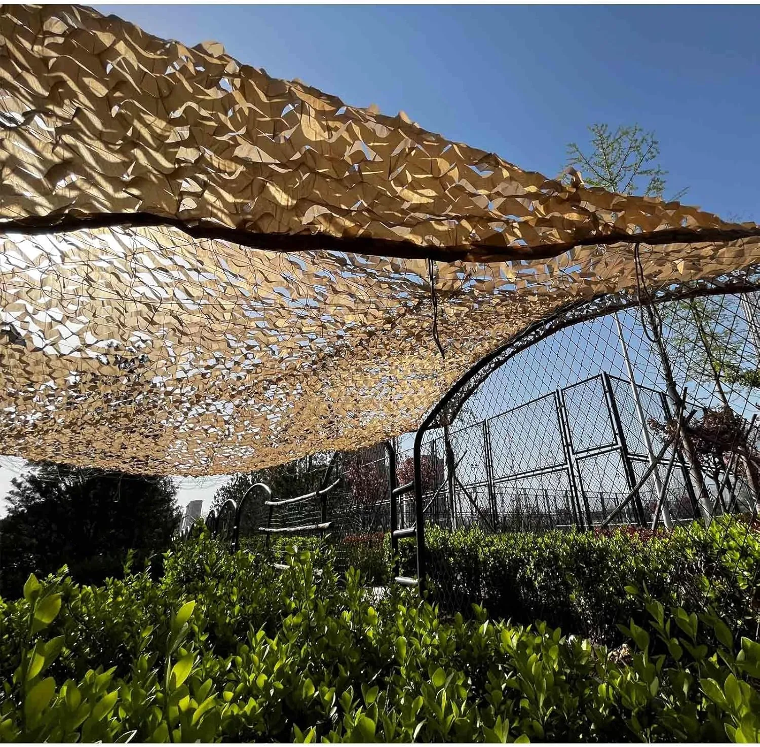 Outdoor Camouflage Netting,Camo Army Netting,70% Uv Protection Netting,For Military/Camping/Decorations/Car Covers/Sunshade,1x2m/2x3m/3x4m/4x5m/10x10m Customize Available,Yellow-2x10m(6.6*32.8ft)
