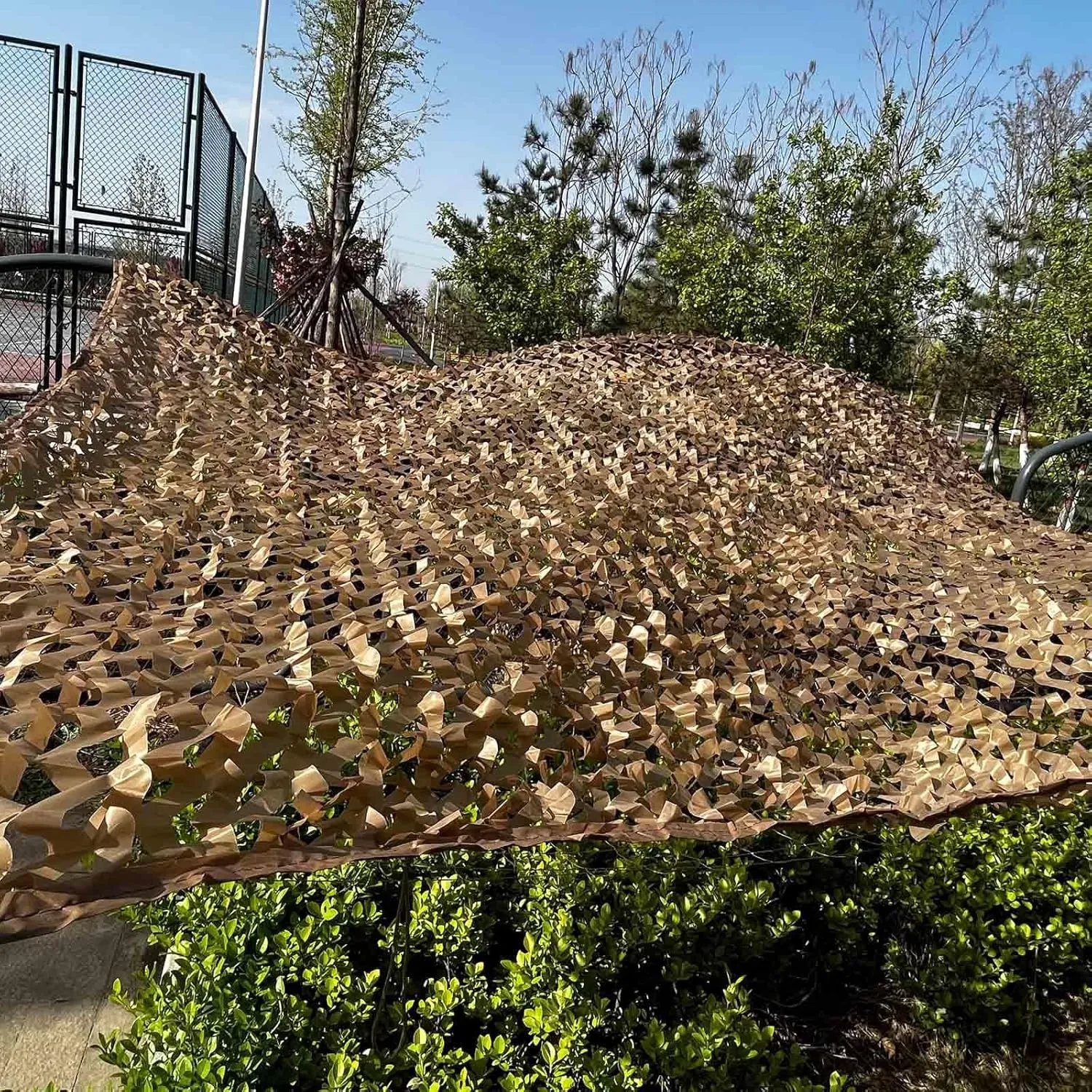 Outdoor Camouflage Netting,Camo Army Netting,70% Uv Protection Netting,For Military/Camping/Decorations/Car Covers/Sunshade,1x2m/2x3m/3x4m/4x5m/10x10m Customize Available,Yellow-2x10m(6.6*32.8ft)