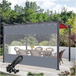 Outdoor Curtains Transparent Waterproof Tarpaulin with Eyelets, Tent Side Curtains for Garage, Camping Tear Resistance, Customized (Color : Clear, Size : 3.28x7.22ft/1x2.2m)