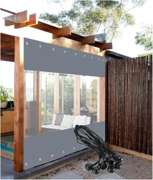 Outdoor Waterproof Tarpaulin PVC Curtains Perforated Awning Water Proof Anti-UV, Furniture, Garden, Car, Swimming Pool Tarpaulin (Color : Clear, Size : 3.28x2.62ft/1x0.8m)