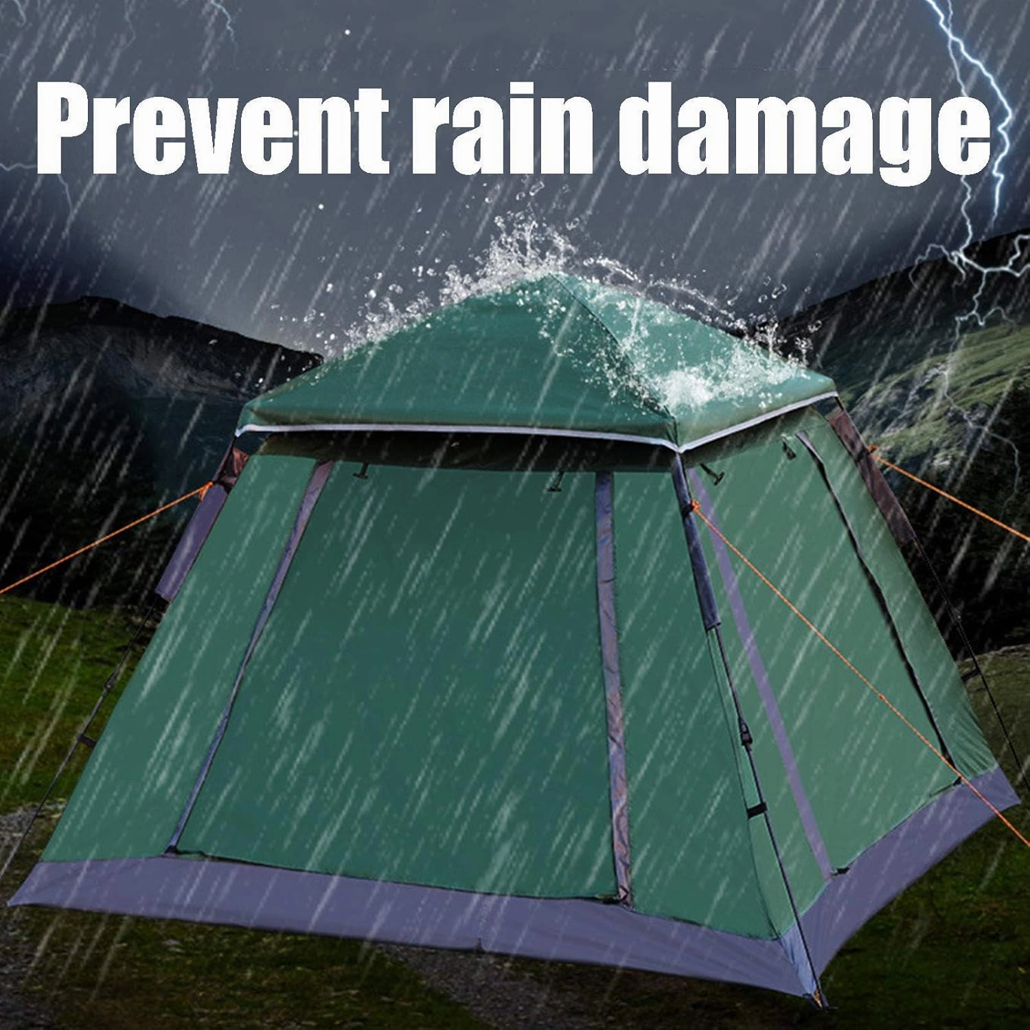 Outdoor Camping and Hiking Tent, Foldable Festival Tent, 3-4 Person Pop Up Tent, for Family, Festival, Backpacking, Backpacking and Mountaineering,