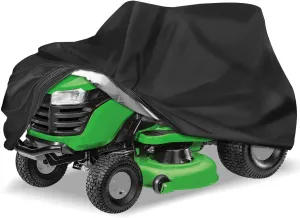 Outdoors Lawn Mower Cover Waterproof Heavy Duty 420D Polyester Oxford UV Protection Lawn Tractor Cover Fits Decks Up to 54" with Drawstring and Storage Bag