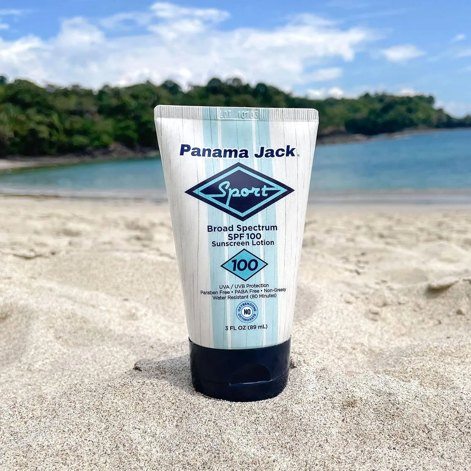 Panama Jack Sport Sunscreen Lotion - SPF 100, Broad Spectrum UVA/UVB Protection, Non-Greasy, PABA, Paraben, Gluten & Cruelty Free, 3 FL OZ (Pack of 6)