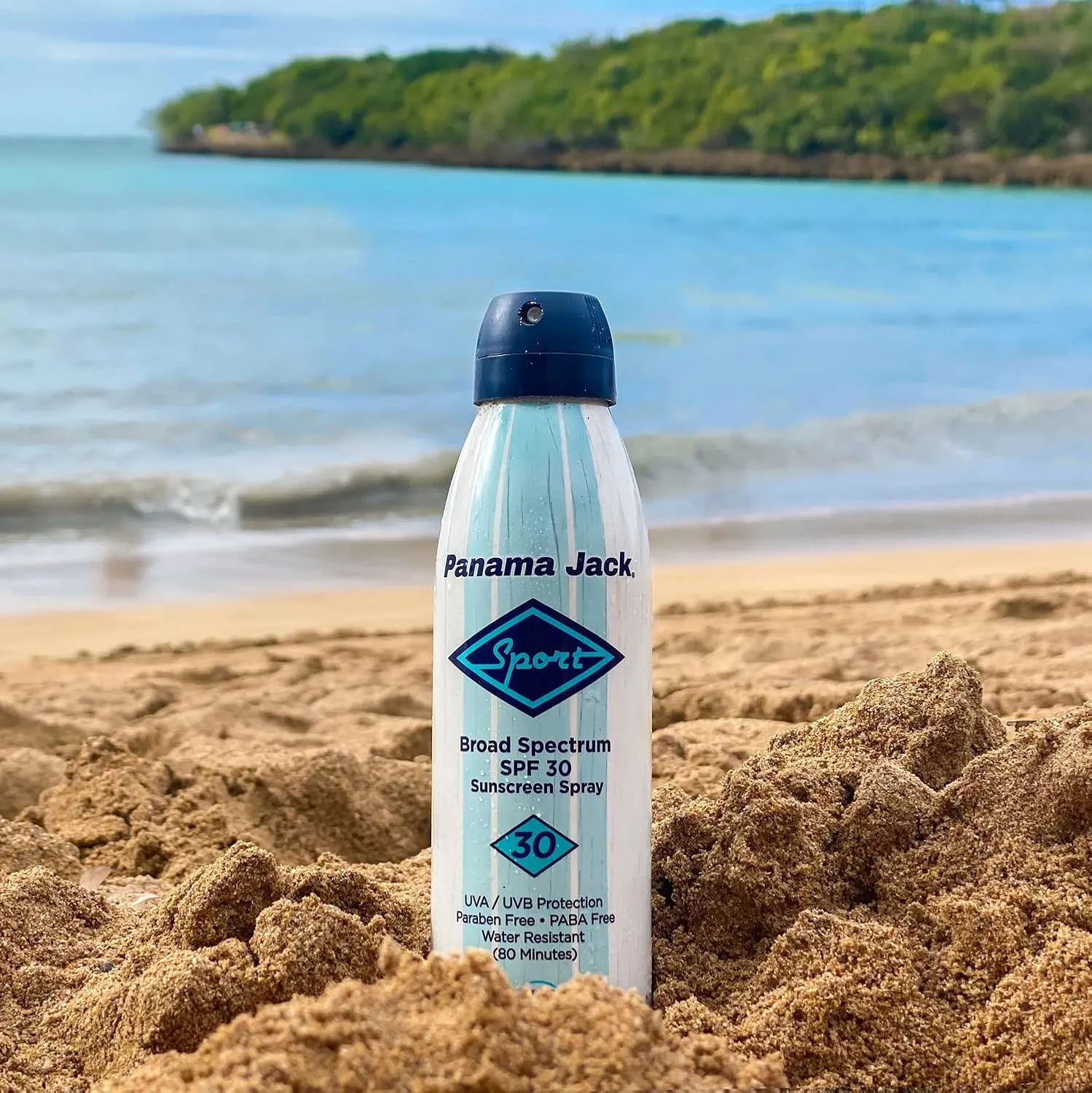 Panama Jack Sport Sunscreen Spray - SPF 30, Broad Spectrum UVA/UVB Protection, PABA, Paraben, Gluten & Cruelty Free, Water Resistant (80 Minutes), 5.5 OZ (Pack of 2)