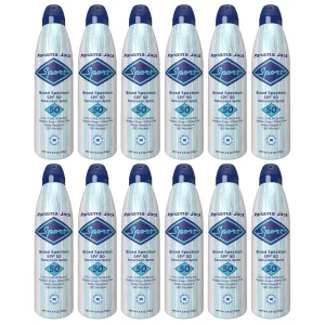 Panama Jack Sport Sunscreen Spray - SPF 50, Broad Spectrum UVA/UVB Protection, PABA, Paraben, Gluten & Cruelty Free, Water Resistant (80 Minutes), 5.5 OZ (Pack of 12)