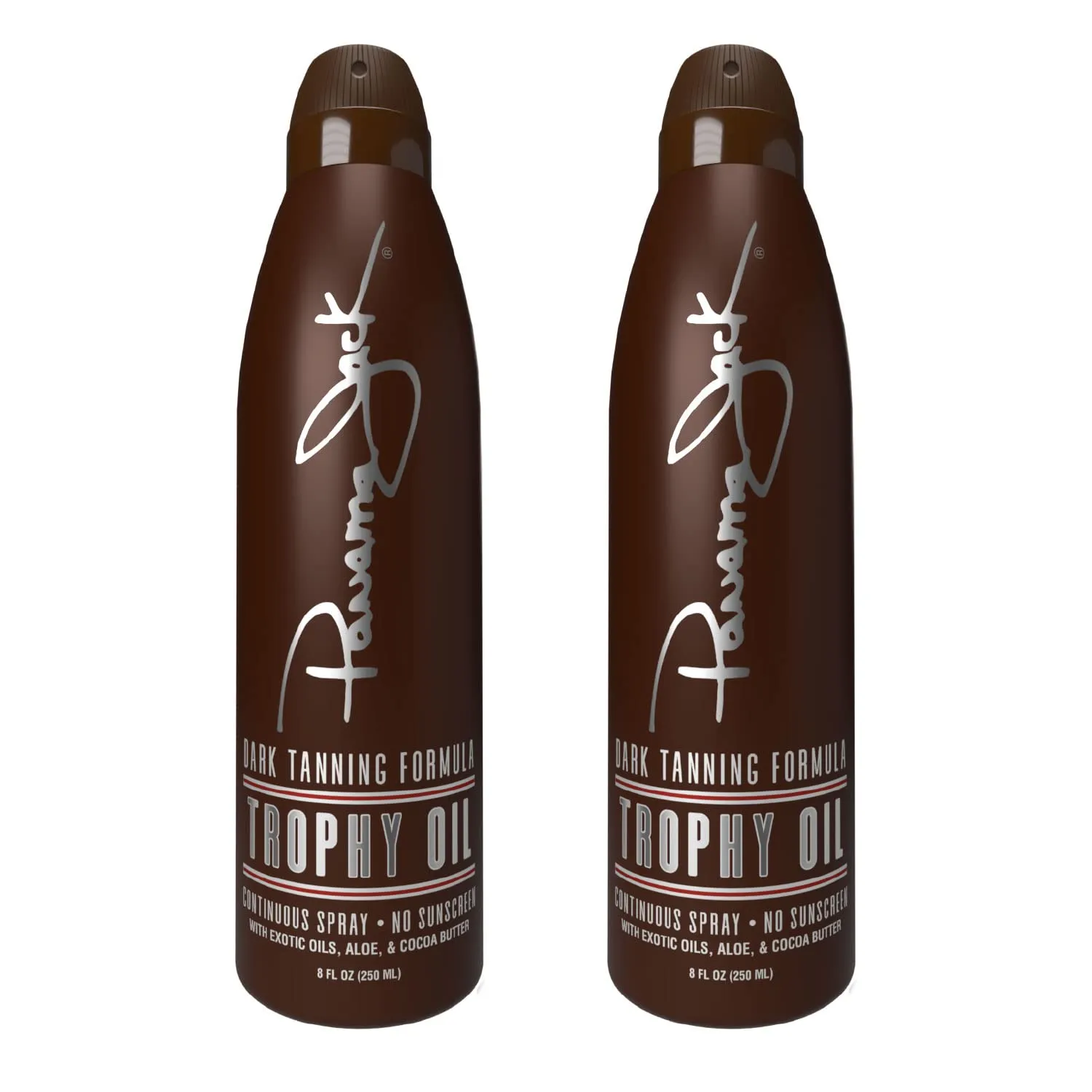 Panama Jack Trophy Suntan Oil - Contains No Sunscreen Protection (0 SPF), Light Formula with Exotic Oils, Aloe and Cocoa Butter, Tropical Fragrance, 5.5 OZ (Pack of 2)