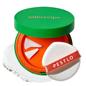 PESTLO Saferecipe No Sebum Grinding Sun Pact SPF 50 , PA    0.63oz/ 18g- Grinding Dial Compact, Solid Cushion to a Soft Powdery Sunscreen, Sebum Control, Non-Irritating, Hypoallergenic Sun Pact
