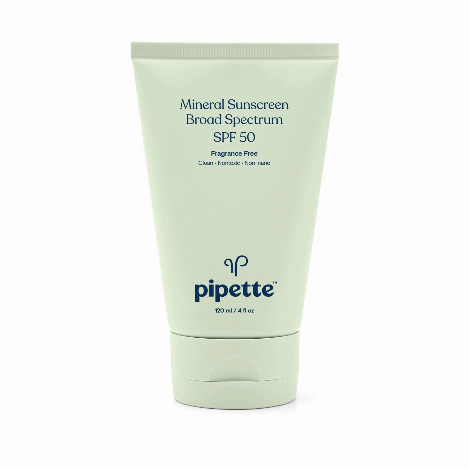 Pipette Mineral Sunscreen - SPF 50 Broad Spectrum Baby Sunblock with Non-Nano Zinc, UVB/UVA Non-Toxic Sun Protection for Kids & Sensitive Skin, 4 fl oz