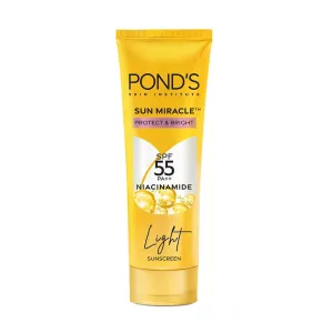 PONDD-S Sun Miracle Sunscreen Cream Gel, SPF 55 Pa  , 3% Niacinamide, 100g, Pack of 2, 200G Net.