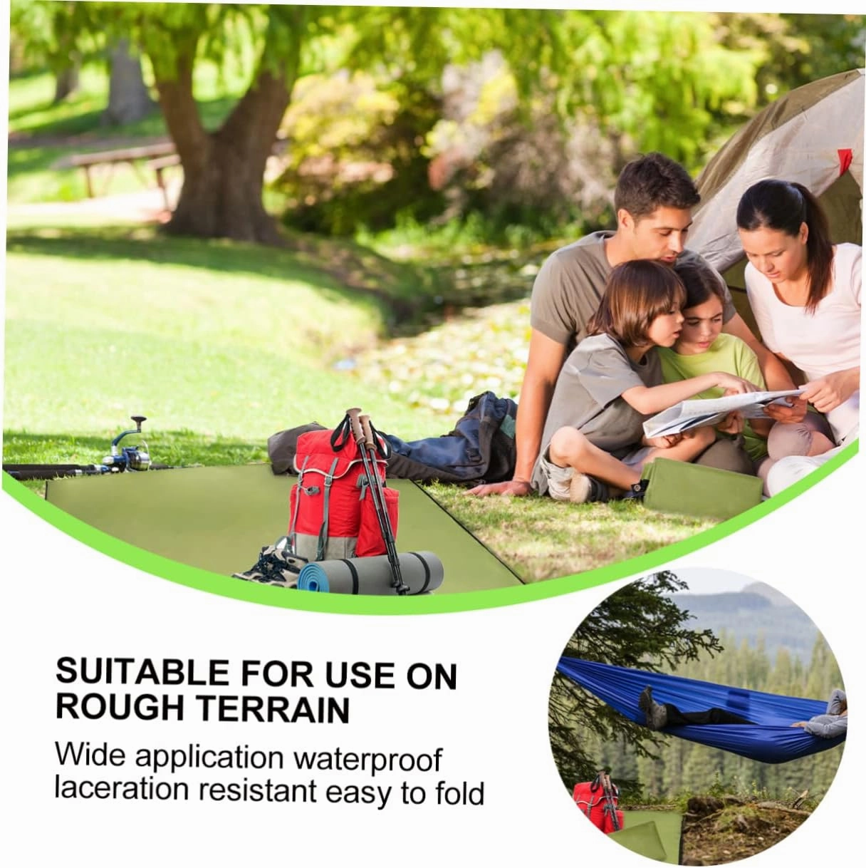 POPETPOP Camping Tent Ground Mat Oxford Cloth Portable Blanket Waterproof Outdoor Mat Beach Blanket for Car Uv Protection