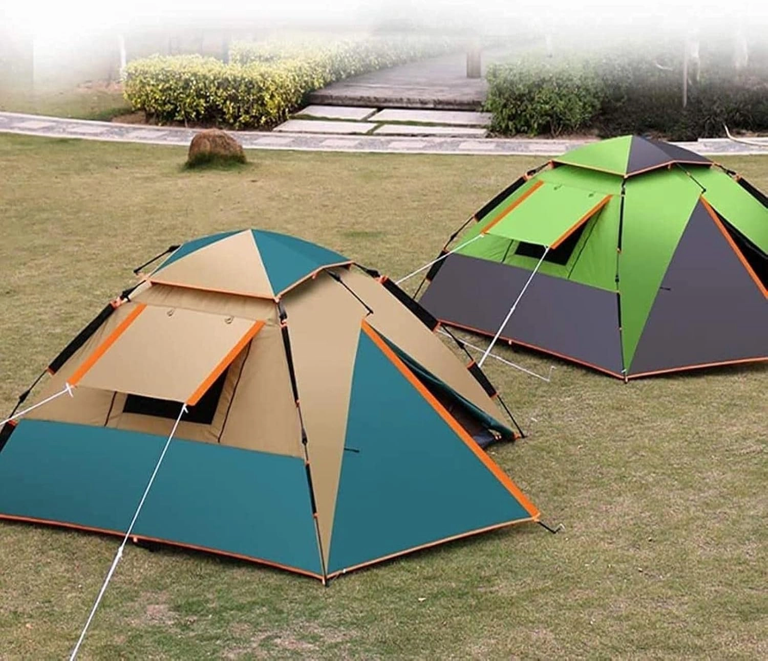 Portable Campitent Automatic Pop-Up Dome Tent for Camping, Waterproof 3-4 Person Instant Tent Easy to Set Up,for Backpacking, Camping, Hiking (C a)