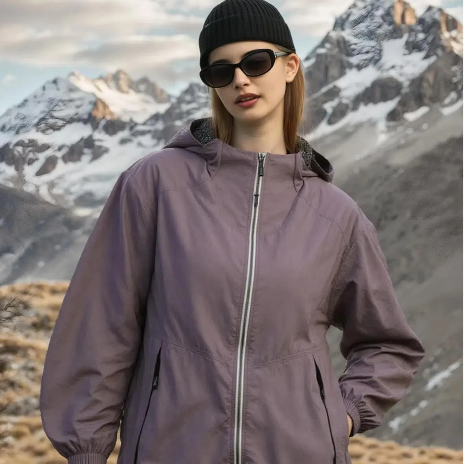 Quick Dry Jacket Sun Protection Women Summer Ice Silk Thin Waterproof UPF 50 