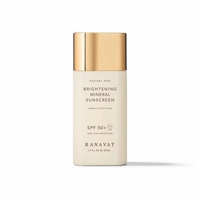RANAVAT Brightening Mineral Face Sunscreen - Broad-Spectrum SPF 50 Mineral Sunscreen with Zero White Cast - Boosts Radiance & Helps Protect Against Signs of Aging - Safe for Sensitive Skin (50 ml)
