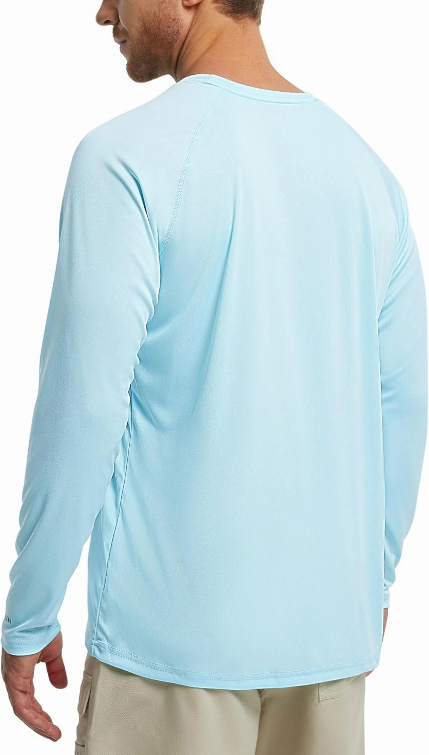 Rash Guard Long Sleeve Shirts for Men - UPF 50  UV Sun Protection SPF Shirts - Quick Dry Rashguard Swim Water Shirts