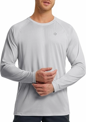Rash Guard Long Sleeve Shirts for Men - UPF 50  UV Sun Protection SPF Shirts - Quick Dry Rashguard Swim Water Shirts