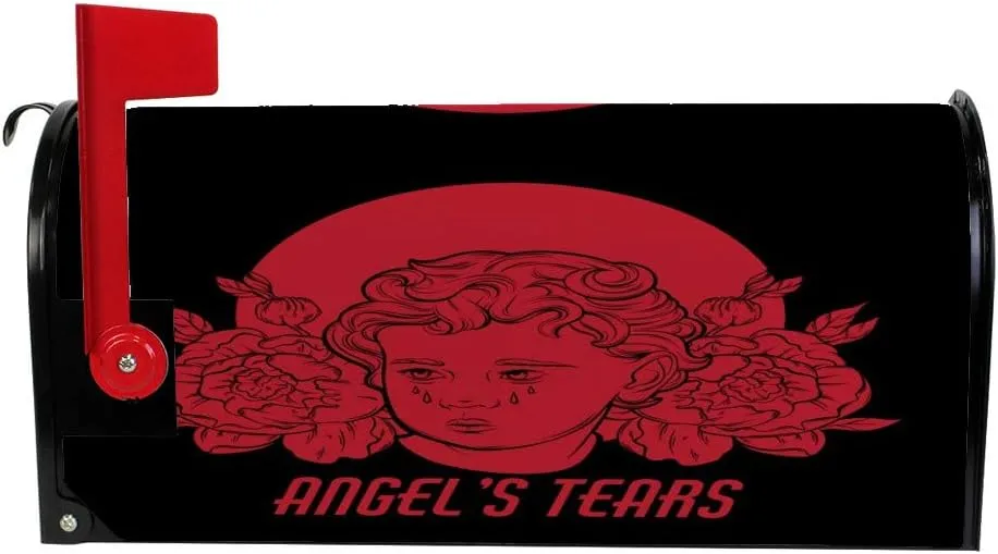 Rashu ﻿Angel's Tears Mailbox Cover Wraps Magnetic Mailbox Post Letter Box Cover Standard Size for Garden Yard Decor