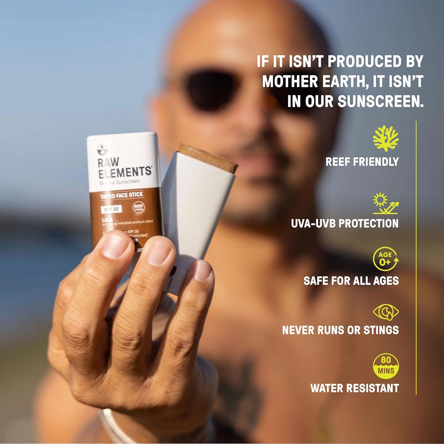 Raw Element Ultra-Moisturizing Face Tint Sunscreen, SPF 30 , Non Toxic Mineral Face Cream, Non Nano Zinc Oxide, Reef Friendly, Safe for All Ages, 0.5 oz, Bronze, Pack of 2