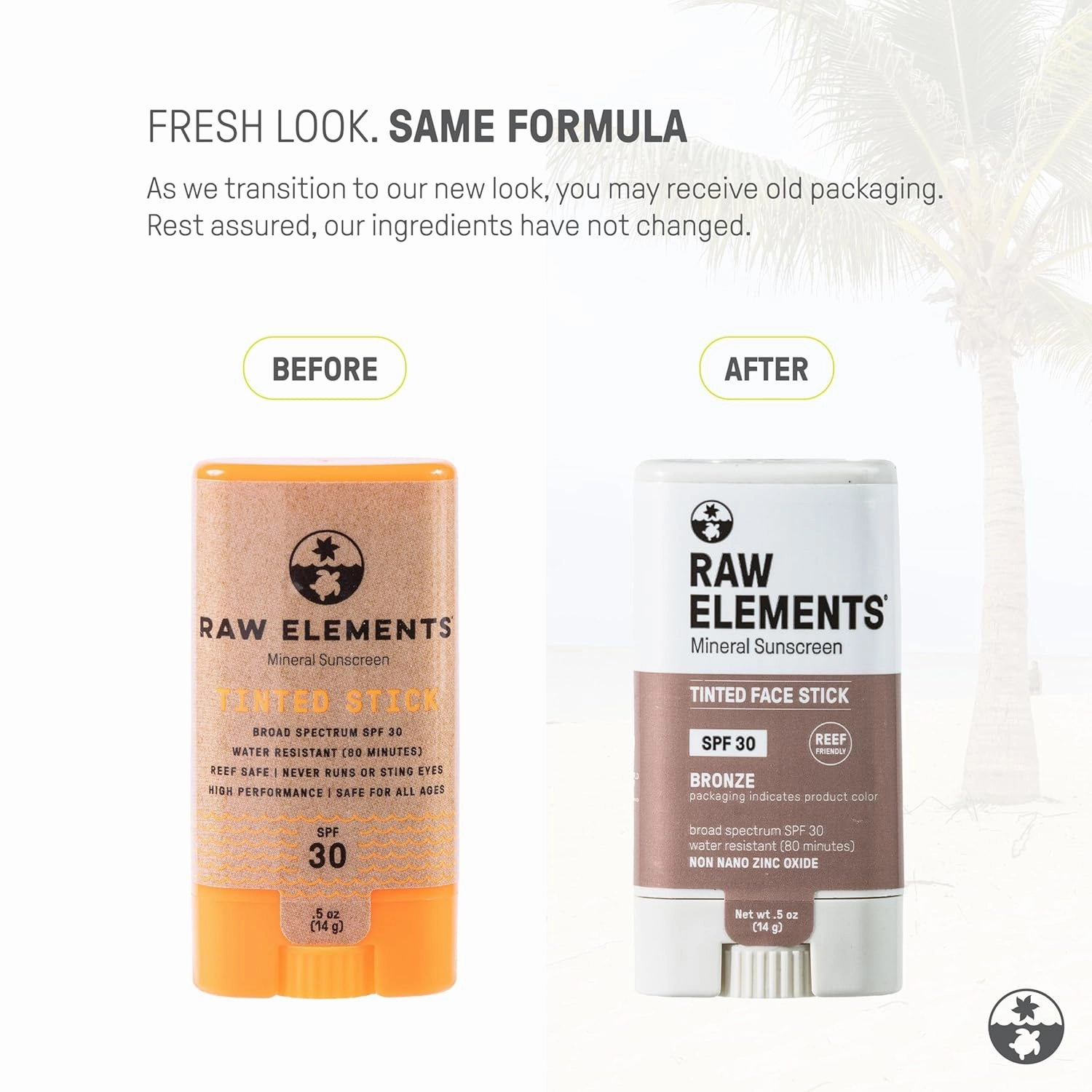 Raw Element Ultra-Moisturizing Face Tint Sunscreen, SPF 30 , Non Toxic Mineral Face Cream, Non Nano Zinc Oxide, Reef Friendly, Safe for All Ages, 0.5 oz, Bronze, Pack of 2