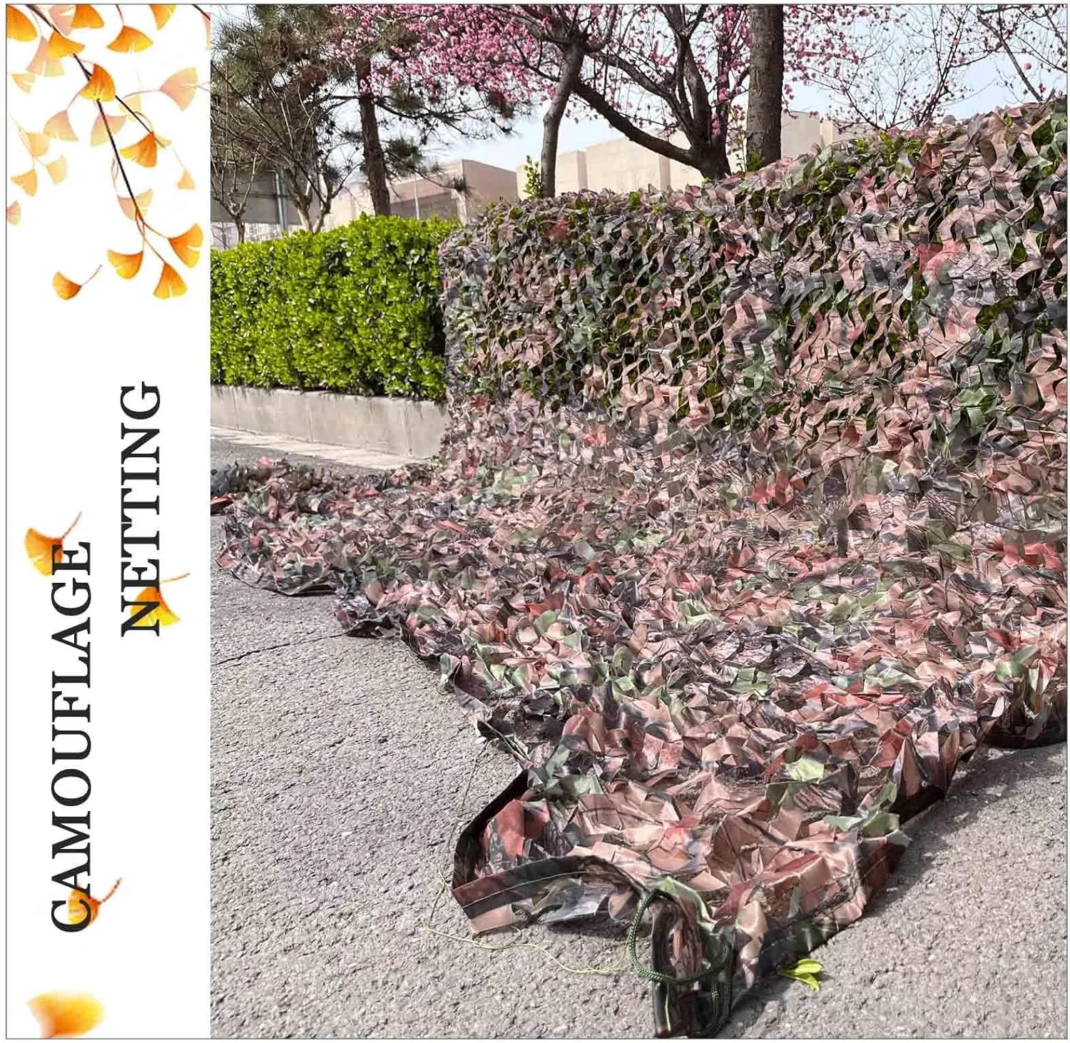 Reinforced Camouflage Netting, 2x3/3x4/4x5/5x6/6x8m Hunting Camo Netting, for Military Decoration/Sunscreen/Shade, Outdoor Camouflage Net,cp-2x4m/6.6 * 13ft
