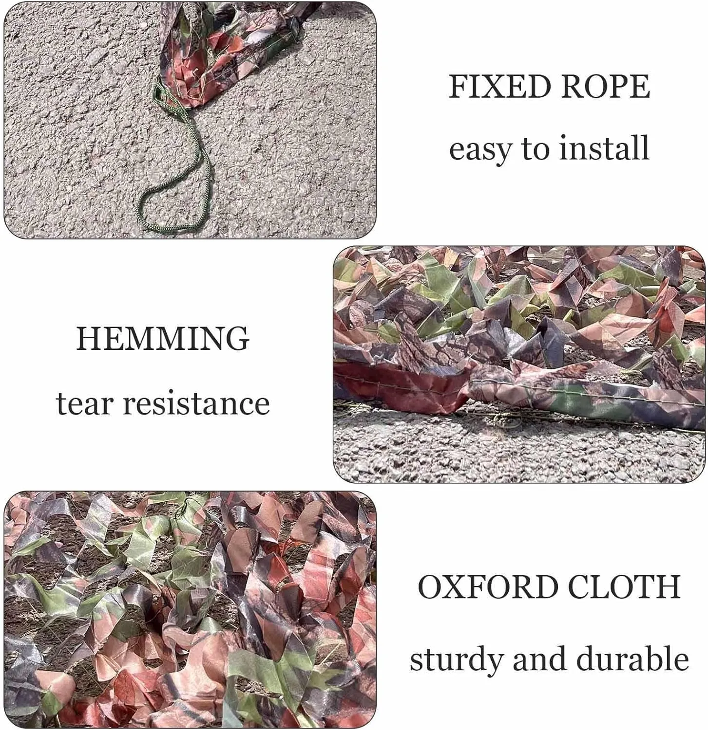 Reinforced Camouflage Netting, 2x3/3x4/4x5/5x6/6x8m Hunting Camo Netting, for Military Decoration/Sunscreen/Shade, Outdoor Camouflage Net,cp-2x4m/6.6 * 13ft