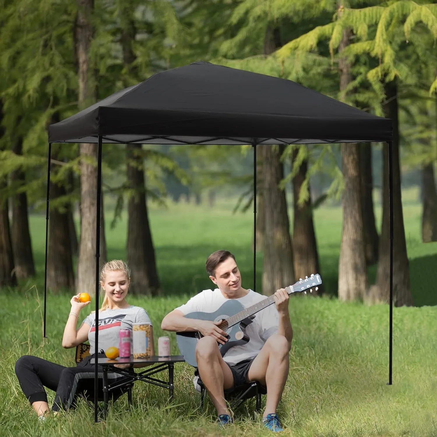 Replacement Canopy Top, 10' x 10' Pop-Up Cover for Canopy Straight Leg Tent Cover for Outdoor Garden Patio Camping Sun Shade (1pc Top Cloth Only) Black