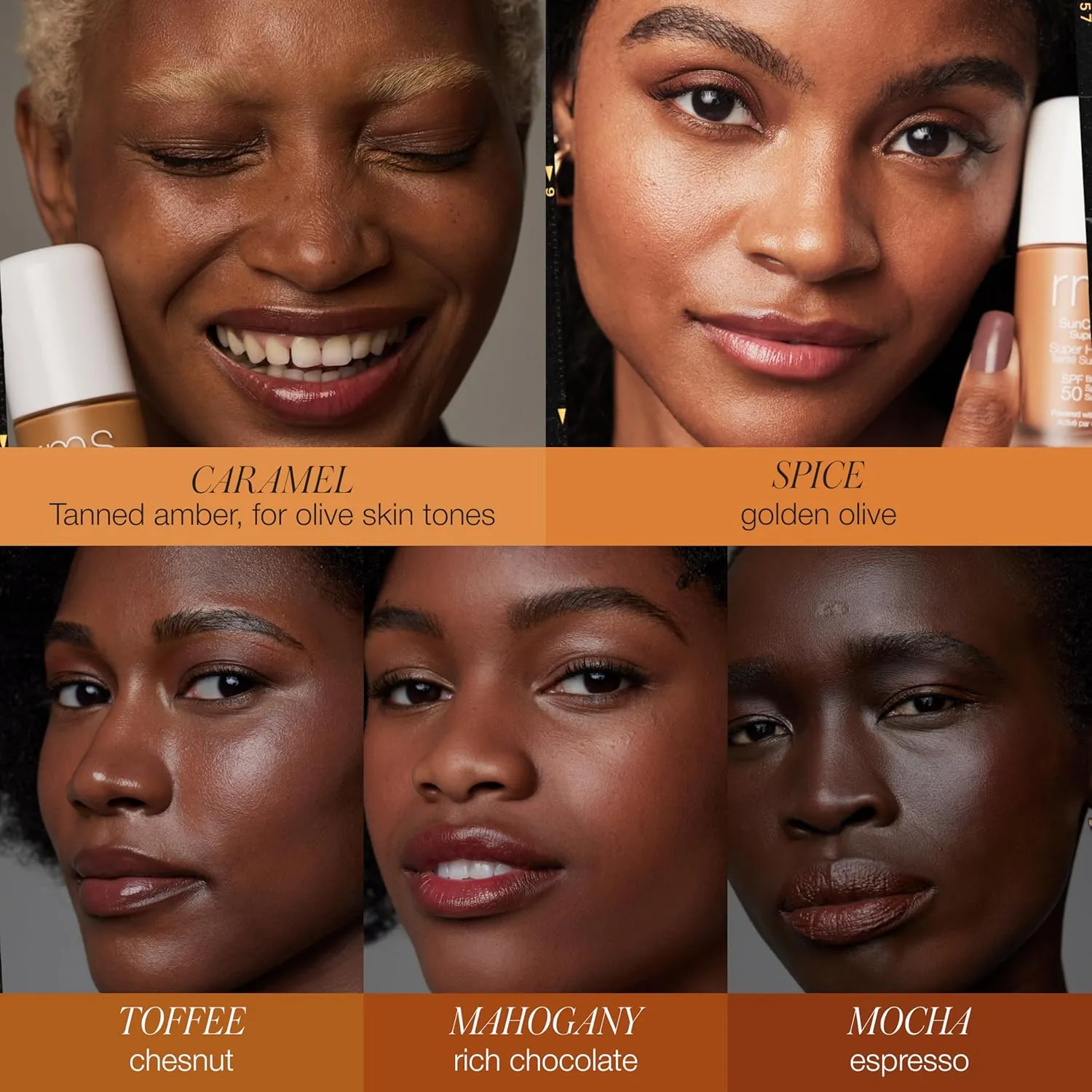 RMS Beauty SunCoverup Super Tint SPF 50 Sunscreen - Lightweight Mineral SPF Tinted Moisturizer, Dewy Finish, Non-Comedogenic & Safe for Sensitive Skin