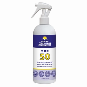 Rocky Mountain Sunscreen SPF 50 Liquid Spray | Broad Spectrum UVA/UVB Protection | Hawaii 104 Reef Act Compliant (Oxybenzone & Octinoxate Free) | Water Resistant 80 Min. | Fragrance Free (16 Fl Oz)