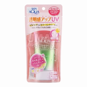 Rohto Skin Aqua Tone Up UV Essence - Rose Pink SPF50  PA     80g