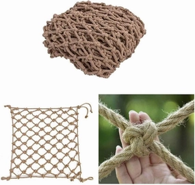 Rope Net Child Safety Net Hemp Rope Climbing Cargo Net Heavy Duty Netting Swing Birds Treehouse Railing Outdoor Playground Pet Decoration (Size : 12m(36ft))