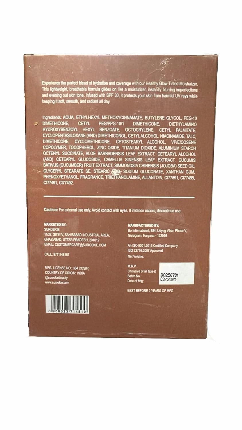 S.u.r.o.skie My Glow A.ll In One Tinted Sunscreen SPF 30 Moisturizer 60 ml (Medium Shade)