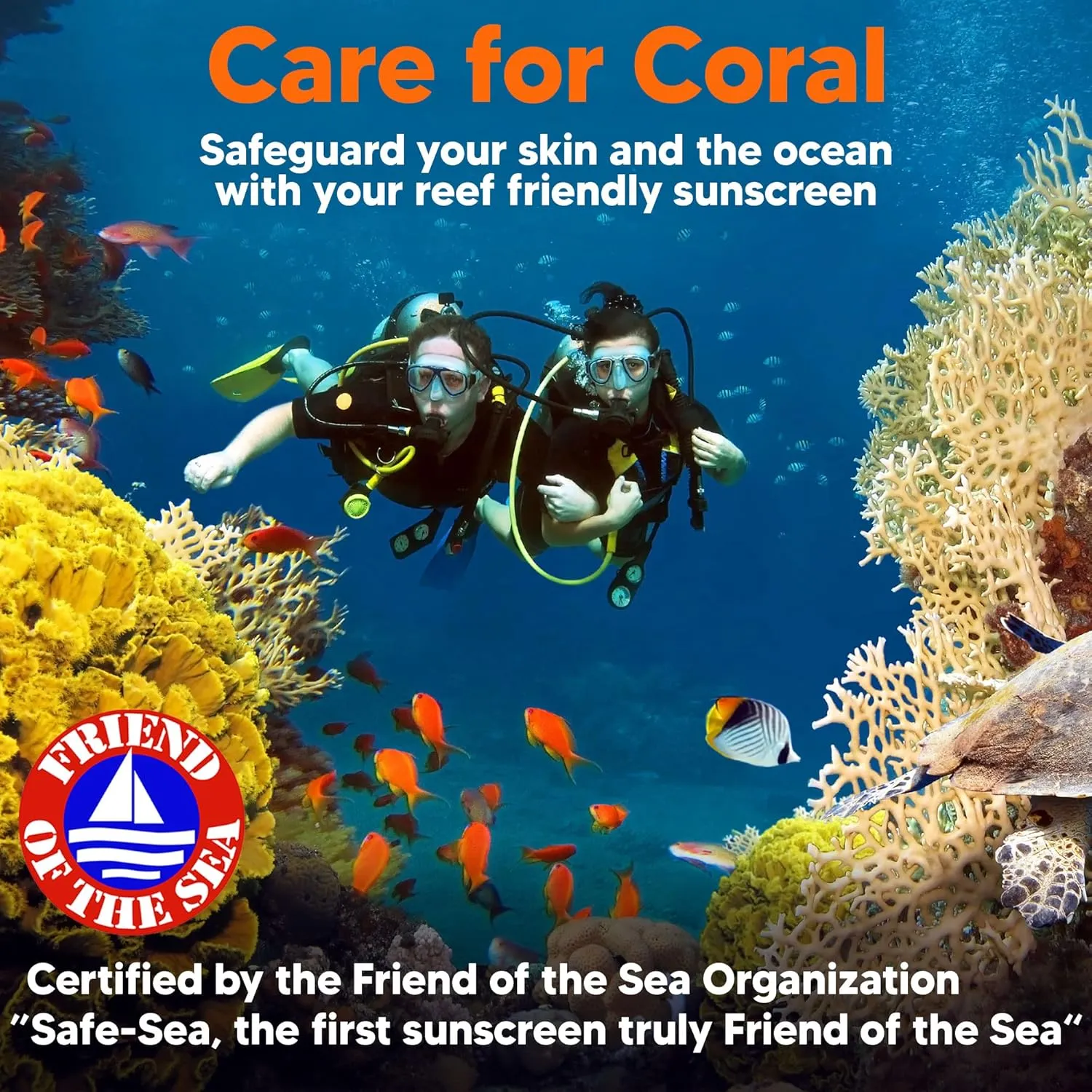 SAFE SEA Jellyfish Sting-Blocking Sunscreen, SPF 50  travel Size Lotion, Waterproof, Biodegradable, Coral Reef-Safe, Body and Face Sunscreen, Anti-Jellyfish and Sea-Lice sting protection (Tube 3.4 oz)