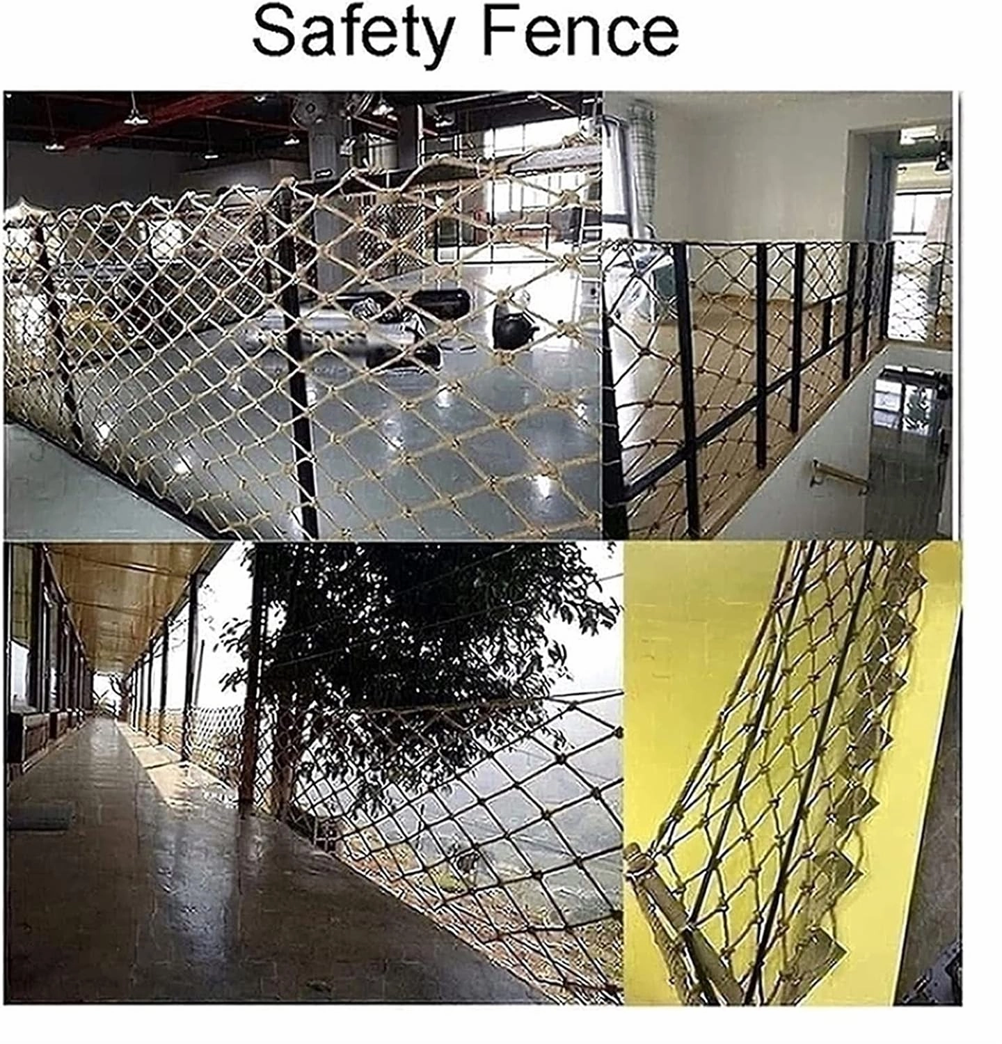 Safety Net for Railing, Waterproof Hemp Rope Net Heavy Duty Cargo Net Playground Climbing Net Kids Rope Ladder Treehouse Swing Pet Fall Protection (Size : 46m(13x19ft))