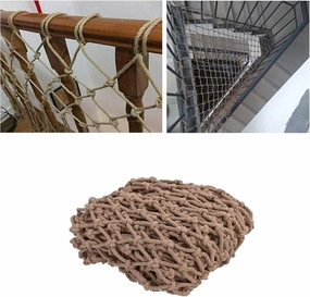 Safety Net for Stairs, Climbing Rope Netting Heavy Duty Hemp Rope Cargo Net Kids Outdoor Swings Playground Fence Net Pet Protective Net (Size : 12m(36ft))