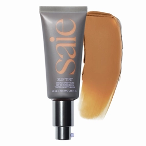 Saie Slip Tint Tinted Moisturizer with SPF 35 - Light Coverage, Glowy Skin Tint & Mineral Sunscreen for Face with Hydrating Hyaluronic Acid - Summer Makeup Essential - Shade Five   Half (1.35 oz)