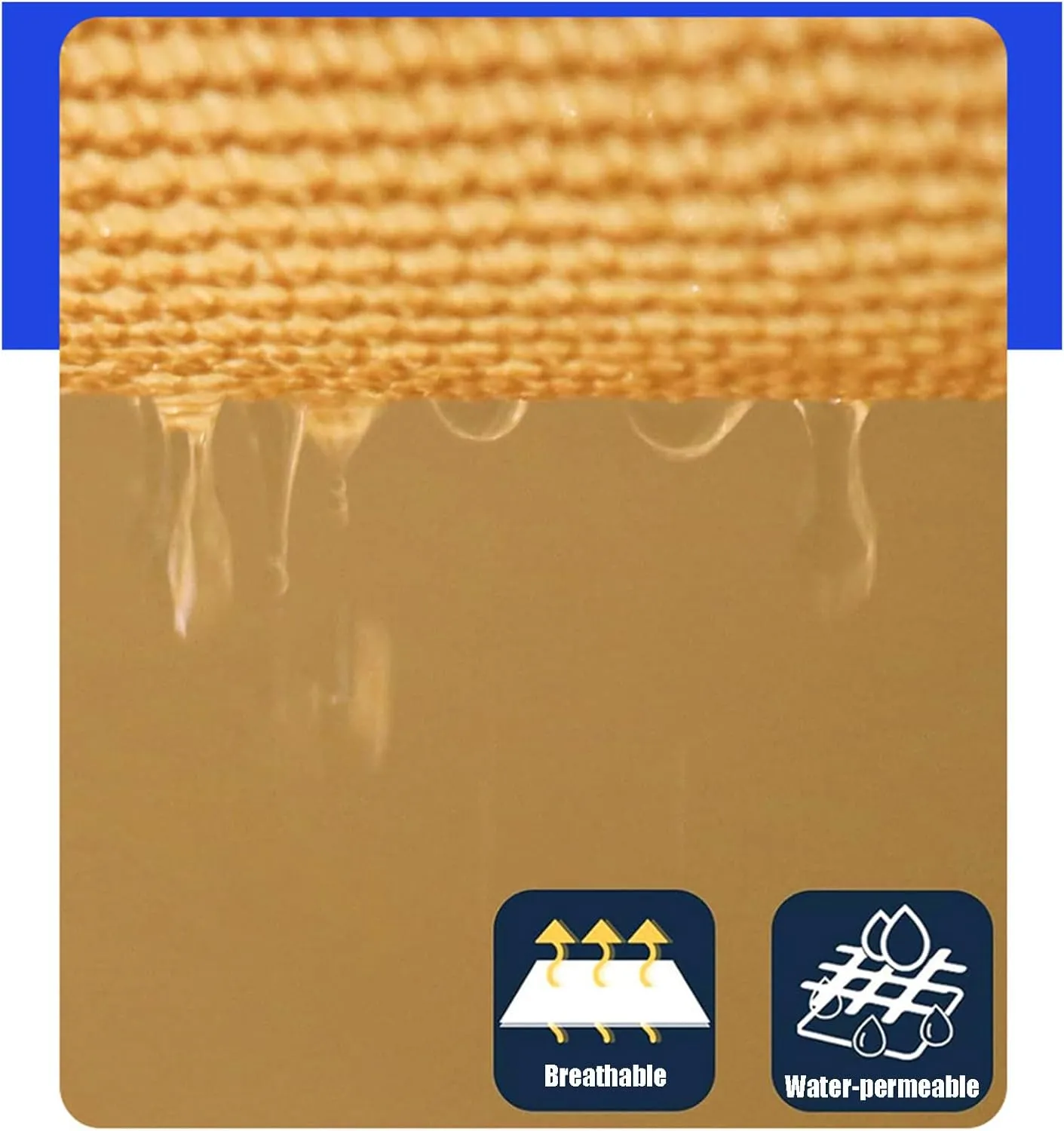 Sand Sun Shade Sail Rectangle Canopy - Permeable Water,Heavy Duty Awning for Backyard Yard Deck Patio Garden Outdoor Activities and Facility