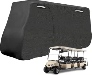 SAPUBK Golf Cart Cover Golf Cart Accessories with Side Door Ziper Compatible with Club Car/EZ-GO/Yamaha for Rain UV Dust Protection All Weather