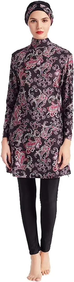 SARBUTER Muslim Swimwear for Women Modest Full Cover Swimsuit Long Sleeve Hijab Burkini