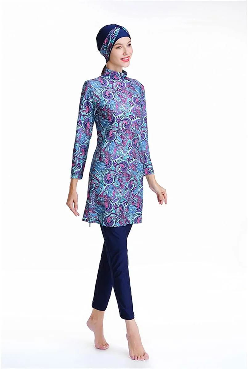 SARBUTER Muslim Swimwear for Women Modest Full Cover Swimsuit Long Sleeve Hijab Burkini