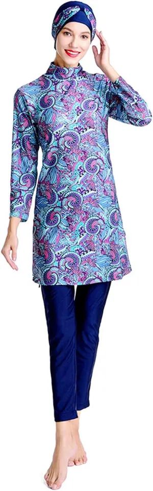 SARBUTER Muslim Swimwear for Women Modest Full Cover Swimsuit Long Sleeve Hijab Burkini