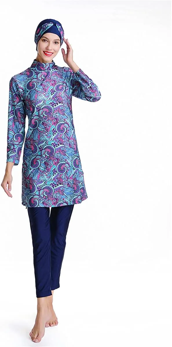 SARBUTER Muslim Swimwear for Women Modest Full Cover Swimsuit Long Sleeve Hijab Burkini
