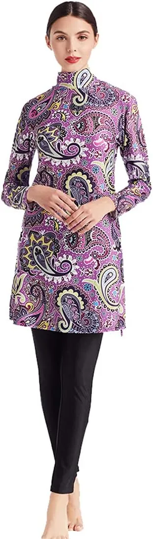 SARBUTER Muslim Swimwear for Women Modest Full Cover Swimsuit Long Sleeve Hijab Burkini