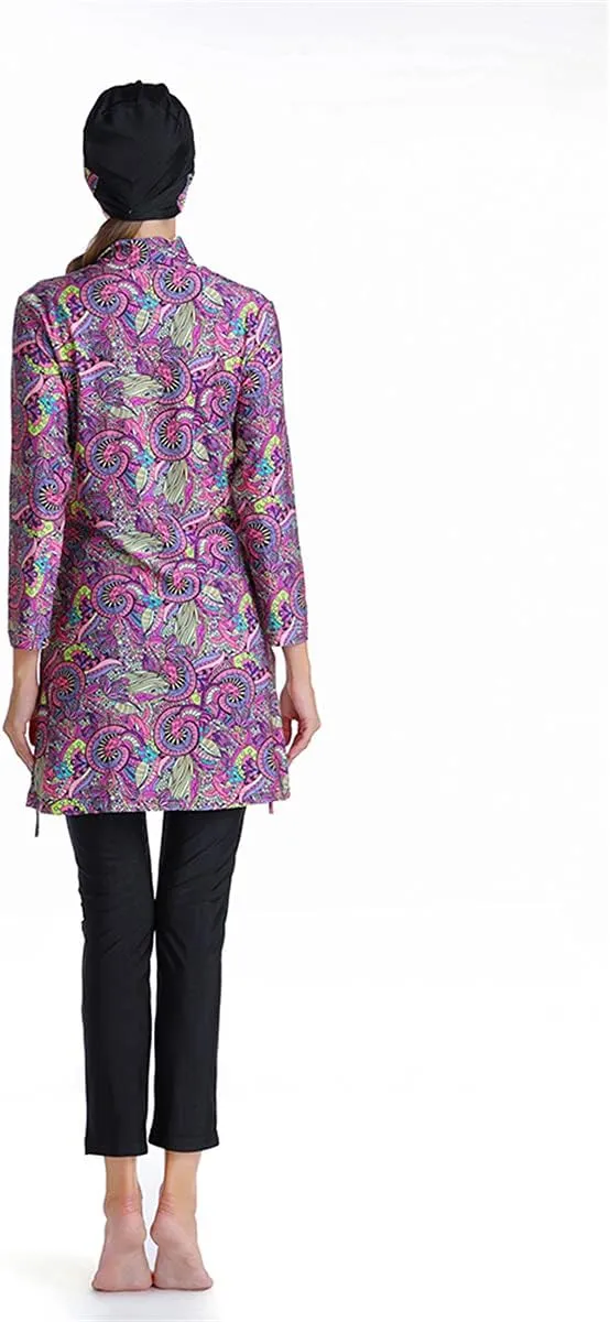SARBUTER Muslim Swimwear for Women Modest Full Cover Swimsuit Long Sleeve Hijab Burkini
