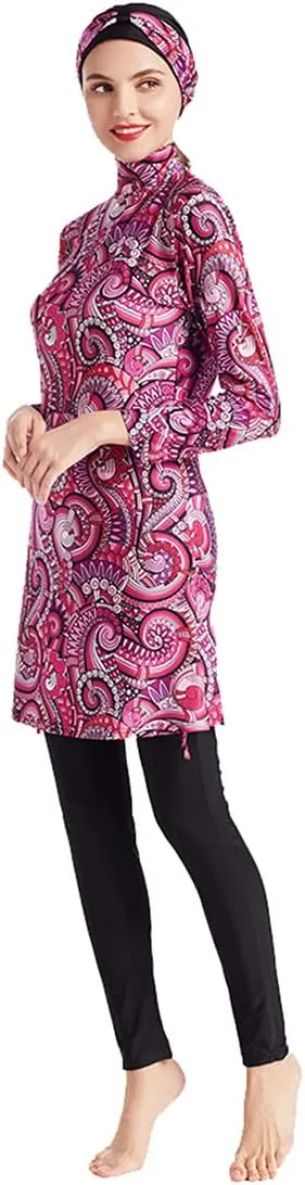 SARBUTER Muslim Swimwear for Women Modest Full Cover Swimsuit Long Sleeve Hijab Burkini